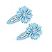 Prohouse 20 Pieces (10 Pairs) Boutique Baby Hair Flowers Snap Clips Wrapped Fabric Ribbon Berrettes Hair Pins For Toddler Girls Teens