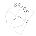 DAXI Bridal Headband Crown Sparkling Crystal Rhinestone BRIDE Elegant Tiara Headpiece for Wedding Party