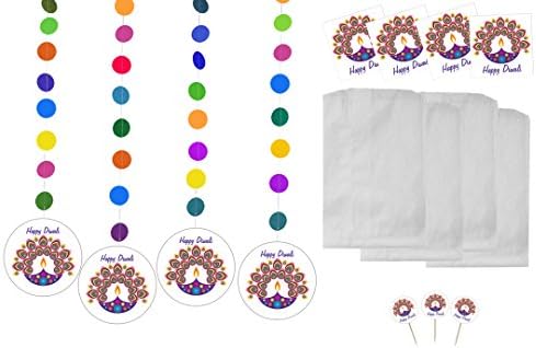 Zaffron Diwali Holiday Party Supplies (Diwali Light Design Party Pack)