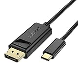 USB C to DisplayPort Adapter Cable(5.9ft/1.8m), CHOETECH(4K@60Hz)USB Type C(Thunderbolt 3 Compatible) to DP Cable for 2017 iMac,2017/2016 MacBook Pro,MacBook 12