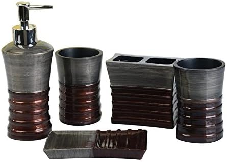 Eovsea Bathroom Accessories Post-modern Sets Modern Chinese Soap Holder 5 PCS
