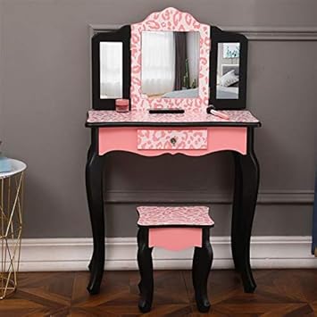 Amazon Com Fch Three Fold Mirror Single Drawer Arc Feet