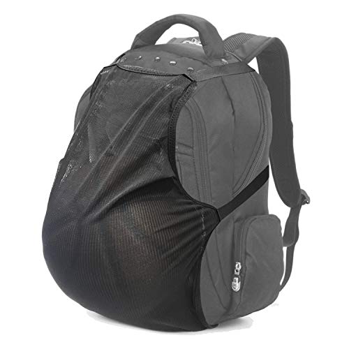 BUMOVE Backpacks Soccer Ball Holder, Soccer Net Bag for Basketball, Soccer, Volleyball & Football, Fit Most Backpack (Black)