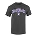 Elite Fan Shop NCAA Northwestern Wildcats Mens NCAA T Shirt Dark Heather ArchNCAA T Shirt Dark Heather Arch, Dark Heather, Large