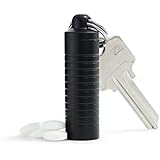 Cielo Pill Holders - Slim Single Chamber Pill Holder - Made in USA (Stainless - Black)
