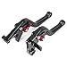 GZYF Short Brake Clutch Levers for Kawasaki 2000-2004 ZX6R 2004-2005 ZX10R / 2003 2004 2005 2006 Z1000 BLK Black and Red