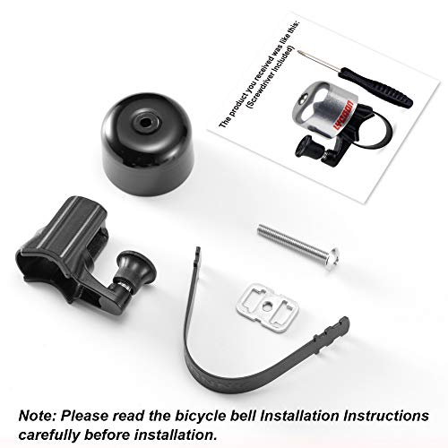 image for LYCAON Bicycle Bike Bell (One Size Fit All) with Instruction, Loud Cri