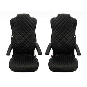Unbekannt 2 x zwarte stoelhoezen voor vrachtwagens man TGA, TGL, TGM, TGS, TGX, TGX