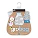 Tommee Tippee Grobag Baby Cotton Sleeping Bag, Sleeping Sack - Light 1.0 Tog for 69-74 Degree F - Fluffy Clouds - Medium Size, 6-18 months, Grey