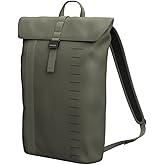 Db Journey Essential Backpack - Lightweight, Durable Rolltop Backpack with Laptop Compartment for Work, and Gym, Travel with Roller Bag Attachment, 12L - Moss Green