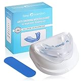 Snore Stopper Mouthpiece - Night Sleep Mouth Guard for Bruxism | Prevent Teeth Grinding + Clenching | Snoring Solution, Snore Guard, Anti Snoring Devices | BPA Free with Bonus Case | For Men & Woman