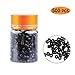 500 PCS Silicone Lined Micro Beads, 5mm Black Color Hair Extension Beads Micro Rings Links Beads for I Bonded Tipped Hair Extensions