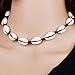 HANPABUM 12 PCS Pearl Shell Choker Necklace Adjustable Natural Cowrie Seashell Necklace Bohemian Handmade Beaded Beach Jewelry Set