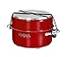 Magma 10 Piece Gourmet Nesting Stainless Steel Cookware Set with Ceramica Non-Stick, Induction Compatible, Oven Safe to 500°F - Suitable for All Stovetops, Removable Handles, Red