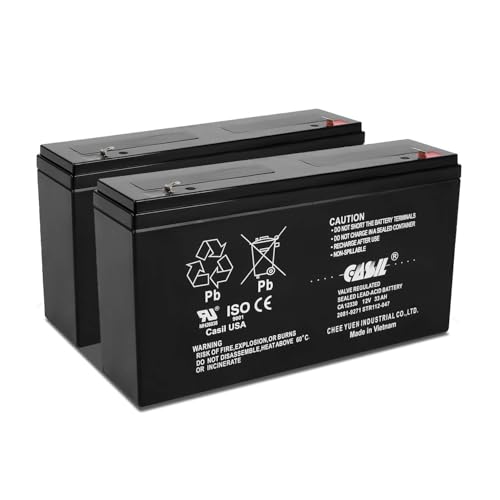 Casil 12V 33Ah Replacement Battery Compatible with Simplex 2081-9271 Fire Alarm Control Panel 2 Pack