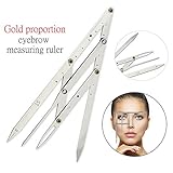 Eyebrow Tattoo Ruler Golden Ratio Permanent Grooming Stencil Shaper Symmetrical Tool Stainess Steel(2)