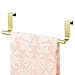 mDesign Decorative Kitchen Over Cabinet Towel Bar - Hang on Inside or Outside of Doors, Storage and Display Rack for Hand, Dish, and Tea Towels - 9