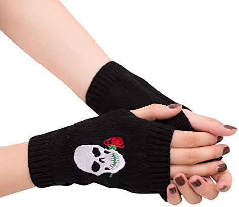 Loneflash Girls Female Women Girl Candy Color Knitted Arm Fingerless Warm Winter Gloves Soft Warm Mitten Gloves
