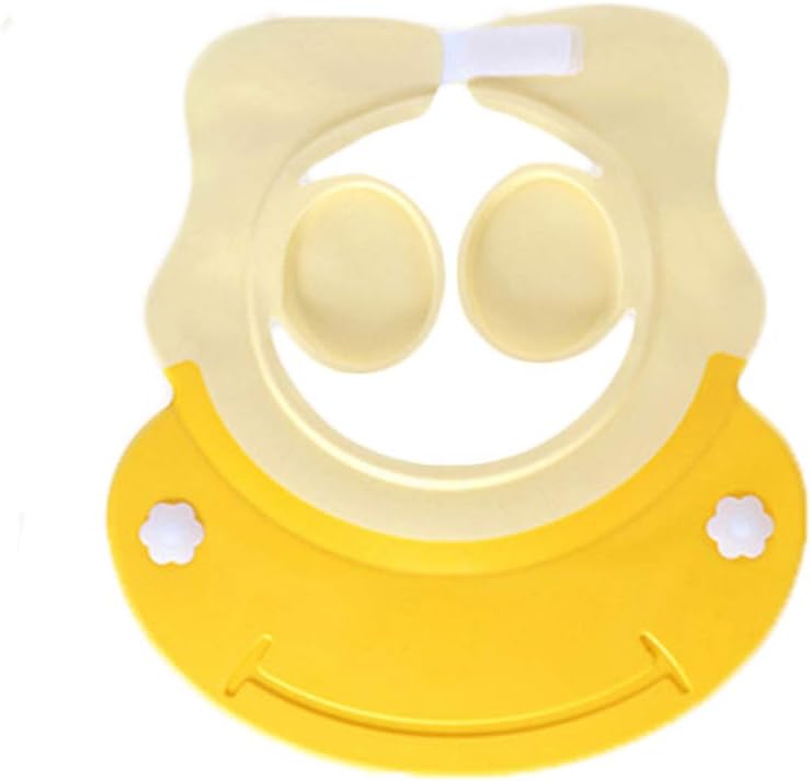 NszzJixo9 Baby Bathroom Safety Visor Cap Child Shower Cap Adjustable Soft Protect for Showers, Bathing, Hair Cut, Pool, Beach, Toddlers Their Eyes & Face & Ears (Yellow)