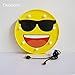 DELICORE Marquee Emoji Sign Funny LED Table Lamps Night Lights for Children Kids Bedroom Wall Decor Battery Operated & USB Charging (Sunglasses)