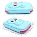 JUJIN Cute Owl Face Hardtop EVA Pencil Case Big Pencil Box With Compartment For Kids (Light Blue)…
