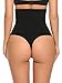 Yulee Women's Thong Shapewear Waist Cincher Butt Lifter Tummy Control Panty,Black,Large