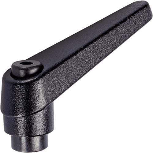 Halder 24400.0124 Adjustable Clamping Lever - Black, D1 14 mm/D2 - M6, d1=14 mm / d2=M6 / schwarz