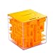 Lumiparty Money Maze Puzzle Bank, 3D Intellectual Magic Cube Maze Coin Cash Bills Storage Boxes, Challenging Toy Game Gag Birthday Christmas Gifts for Kids Teenagers and Adults (Orange)
