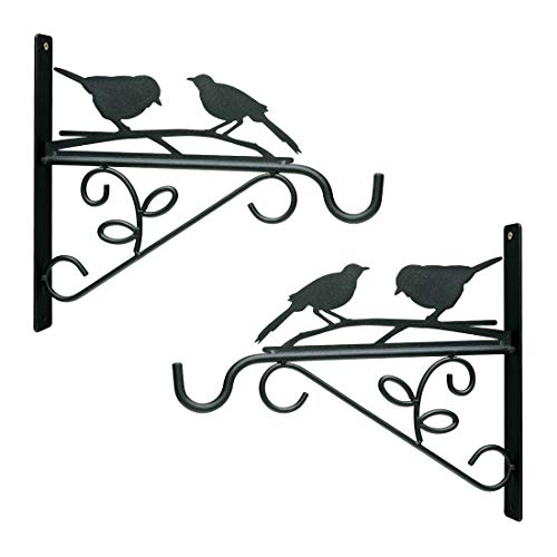 Kingsyard 2 Pack Hanging Plants Bracket Bird Feeder Hanger Birds & Dogs Decorative Plant Hanger Lantern Hooks Wind Chime Hanger