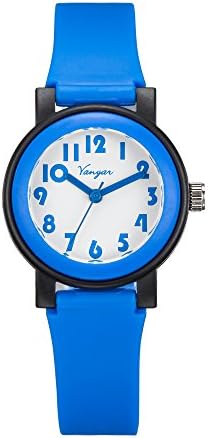 Vanyar Kids Time Teacher Quartz Wrist Watch Rubble Band Blue