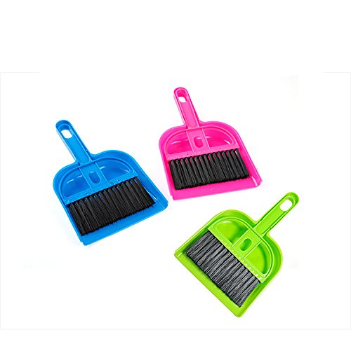 Wetietir Mini Desktop Dustpan and Broom Cleaning Keyboard Brush (Random)