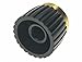 KAISH 10pcs Guitar AMP Amplifier Push on fit Knobs Black with Gold Aluminum Cap Top Fits 6mm diameter Pots Marshall Amplifiers
