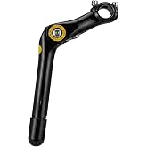 catazer Adjustable Angle Bike Quill Stem 22.2/25.4mm for MTB Road Bike | Forged aluminum alloy construction, 180mm length, 25.4mm bar clamp, 110mm reach, 0 to 90 degree adjustment, Universal fits