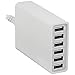 AmazonBasics 60W 6-Port USB Charger - White