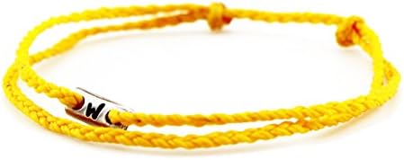 Woven Ankle Bracelets For Women Simple Single Strand Anklet Handmade Karma Etsy Bracelet For Surfer Girls Hatha Bikram Yoga Jewelry (Yellow)