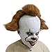 Adult Clown Mask with Hair and Exposed Teeth for Halloween Costume, Cosplay, Easter, Theme Party (A)