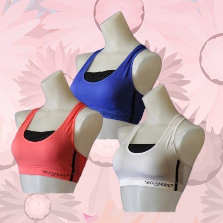 Amazon 谷間チラ見え防止 スポーツブラ ヨガブラ レーサーバックデザイン L オレンジ フィットネス トレーニング スポーツブラ 通販