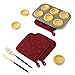 Potholders Set Trivets Kitchen Pot Holders Heat Resistant Pure Cotton Coasters Hot Pads Pot Holders Set of 6 for Everyday Cooking and Baking by 7 x 7 Inch (Wine)