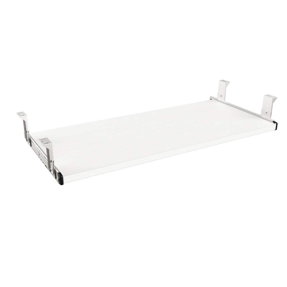FRMSAET Furniture Accessories Office Product Suits Hardware 20/24/30 inches Keyboard Drawer Tray Wood Holder Under Desk Adjustable Height Platform. (30 inches, White)
