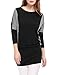 Allegra K Women's Color Block Batwing Long Sleeves Blouson Tunic Top Black L (US 14)