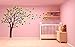 LUCKKYY Tree Wall Stickers Tree Wall Decal Forest Mural Tree Blowing in The Wind Tree Wall Decals Wall Sticker Nursery Decals (Brown)