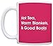 Reader Gifts Hot Tea Warm Blankets and Good Books Reading Book Lovers Gift Coffee Mug Tea Cup Pink