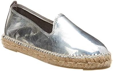Manebi Los Angeles J 0.5 Laminated Vinyl Espadrille, 35, Metallic