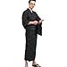 MAYSONG Japanese Yukata Kimono Robe OBI Belt Mens Yukata Set L Square Pattern