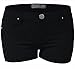 Emmalise Women's Summer Casual Stretchy Low Rise Booty Shorts, Black, M