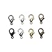 Linsoir Beads Lobster Clasp 50 pcs/Bag Alloy Jewelry Claw Clasps 12mmX6mm Black Tone