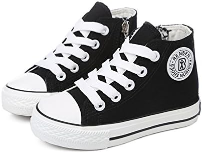 GZYIBU Classic Kids Casual Comfort Zipper Lace Up High Top Canvas Shoes (Toddler/Little Kid/Big Kid)