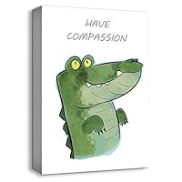signwin-Canvas Wall Art-Cute Crocodile-Canvas Prints Home Artwork Decoration for Kids Bedroom,Living Room - 12x18 inches
