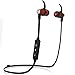 Symphonized XTC Wireless in-Ear Headphones - Bluetooth 5.0, Red, 6-8 Hours Playtime, Wooden Housing, Sports Earbuds with Earhooks, Noise Isolating, Comfortable Fit, Universal Compatibility
