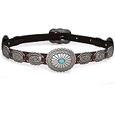 Alavuss Western Belts for Woman Cowgirl Concho Belts Country Concert Rodeo Outfits Women Turquoise Belt for Jeans Dresses